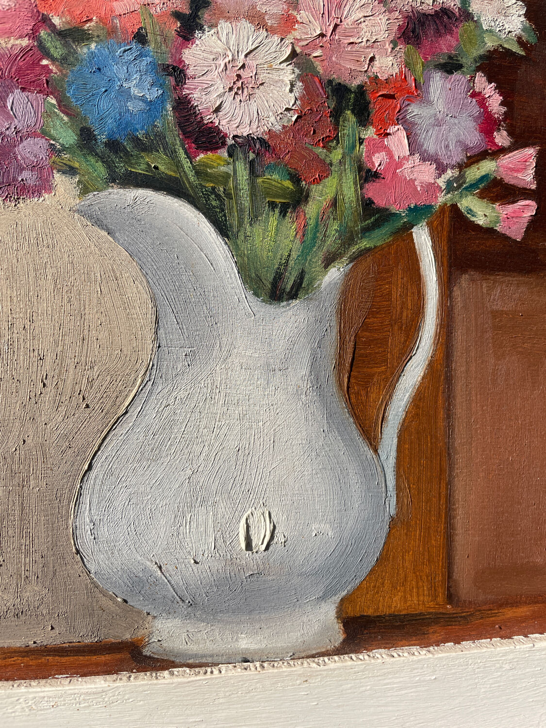 Bouquet of flowers signed old painting