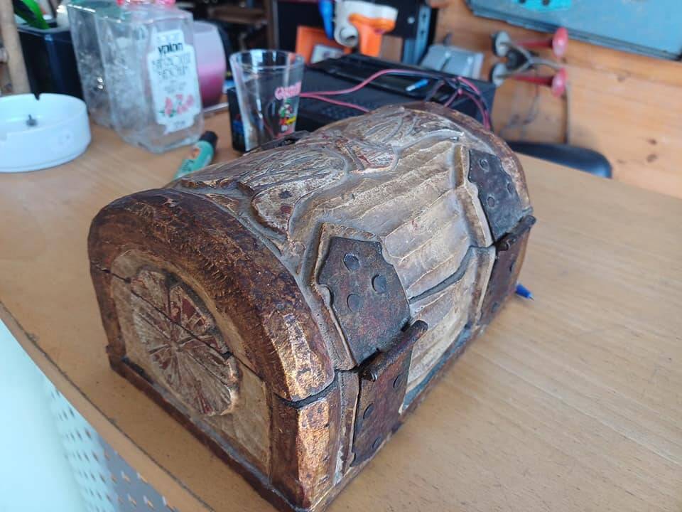 Old mini wooden chest