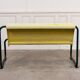 Rare Willy Guhl two-seater bench, original yellow patina, 1960.