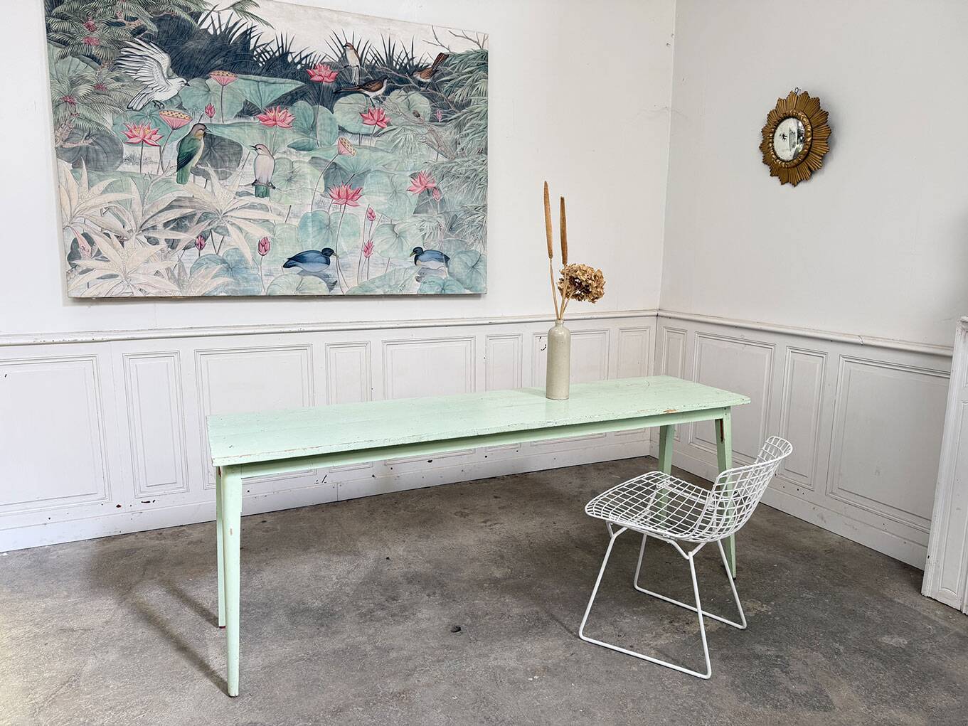 Table console vert d'eau 1950