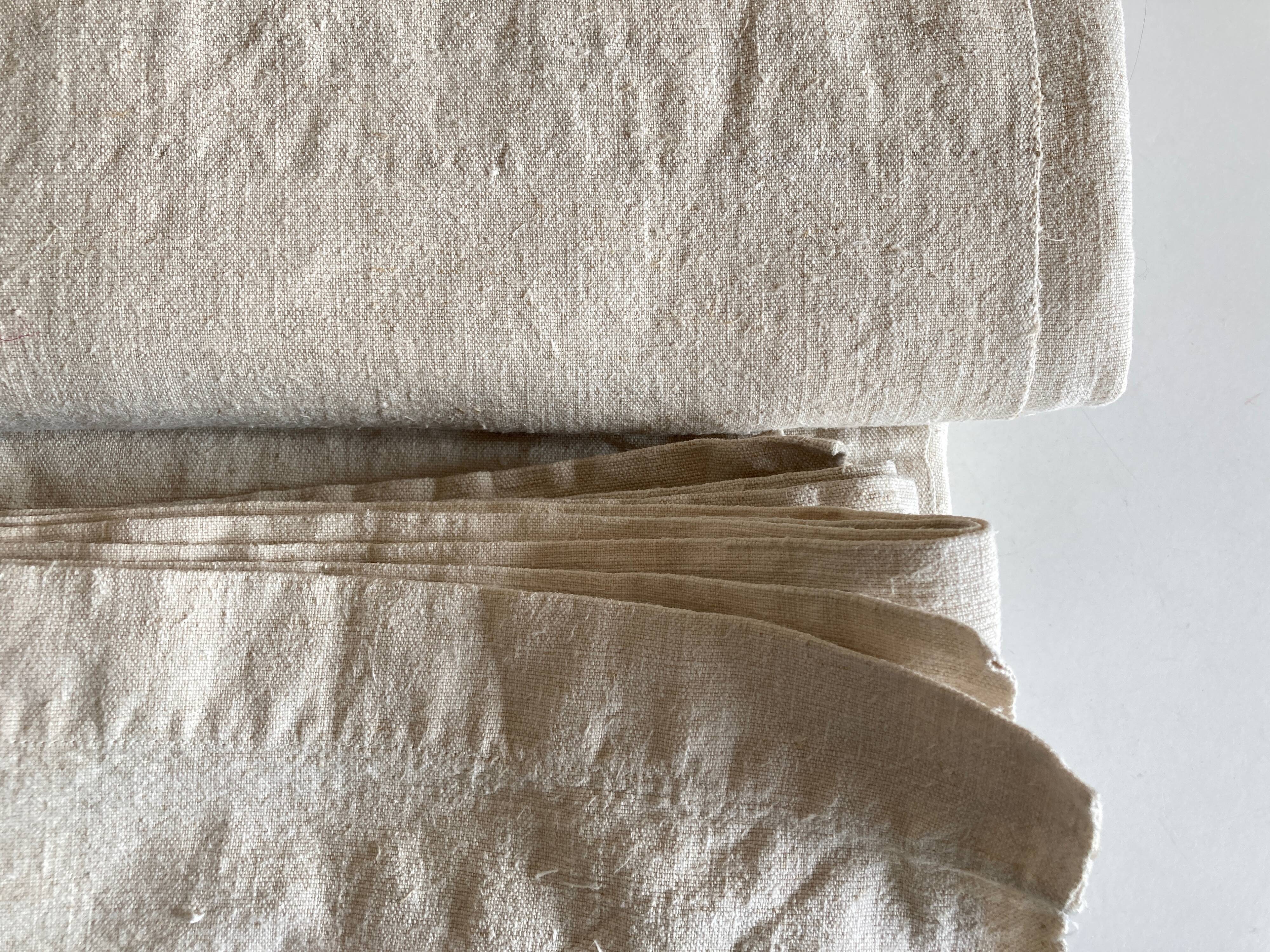 Farm tablecloth 19th in hemp canvas, reserve of trousseau L270cm