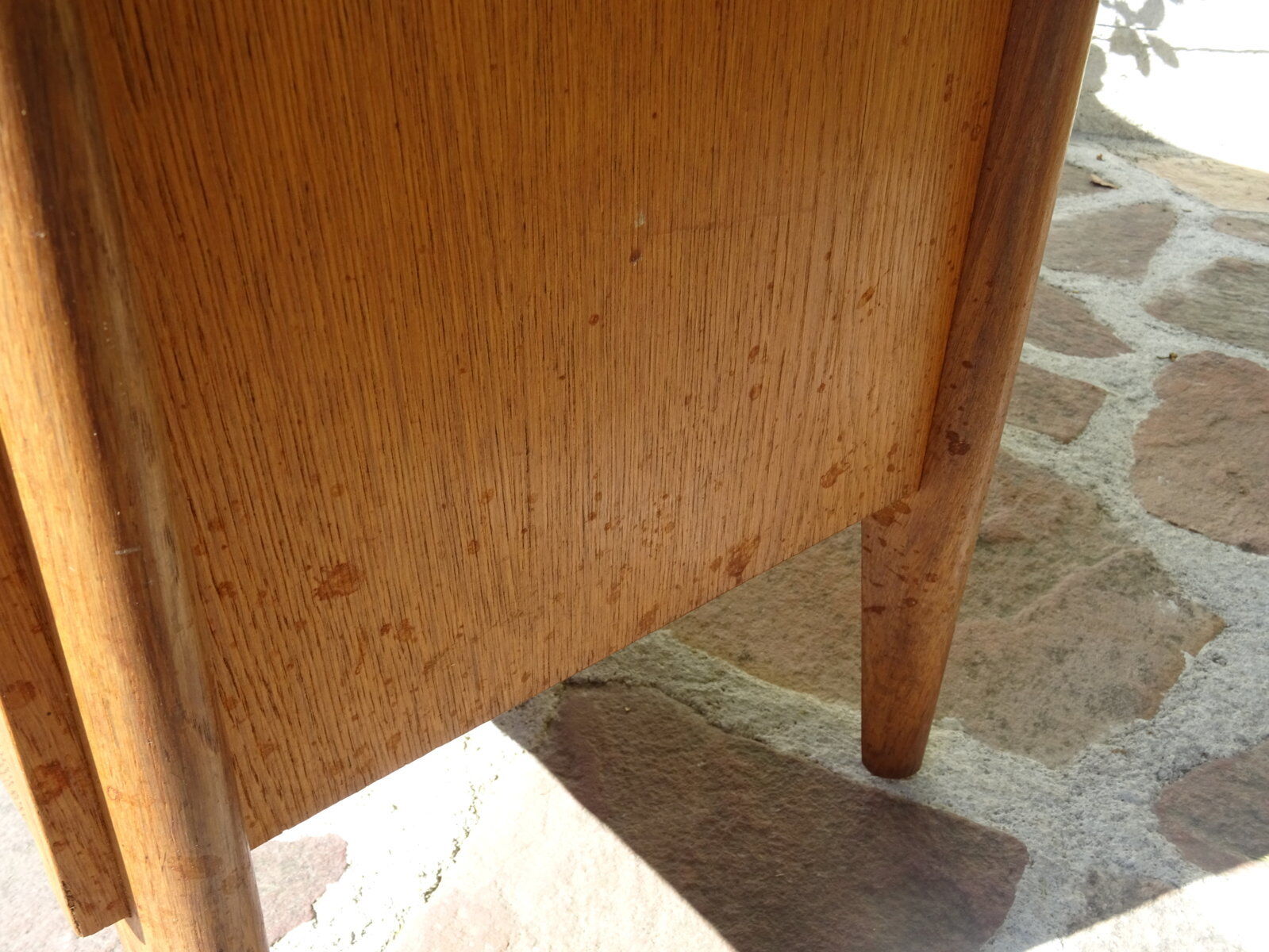 Asymmetrical oak dresser buffet