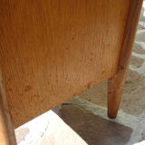 Asymmetrical oak dresser buffet