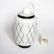 Suspension lampion noir et blanc