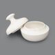 White ceramic vase with lid by Enzo Bioli for Il Picchio, 1970s