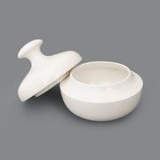 White ceramic vase with lid by Enzo Bioli for Il Picchio, 1970s
