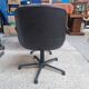 Pair of Comforto armchairs in black leather. Vintage 70s.