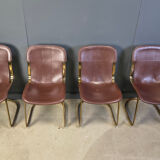 Vintage dining chairs by Willy Rizzo for Cidue - set of 4 - 1970s
