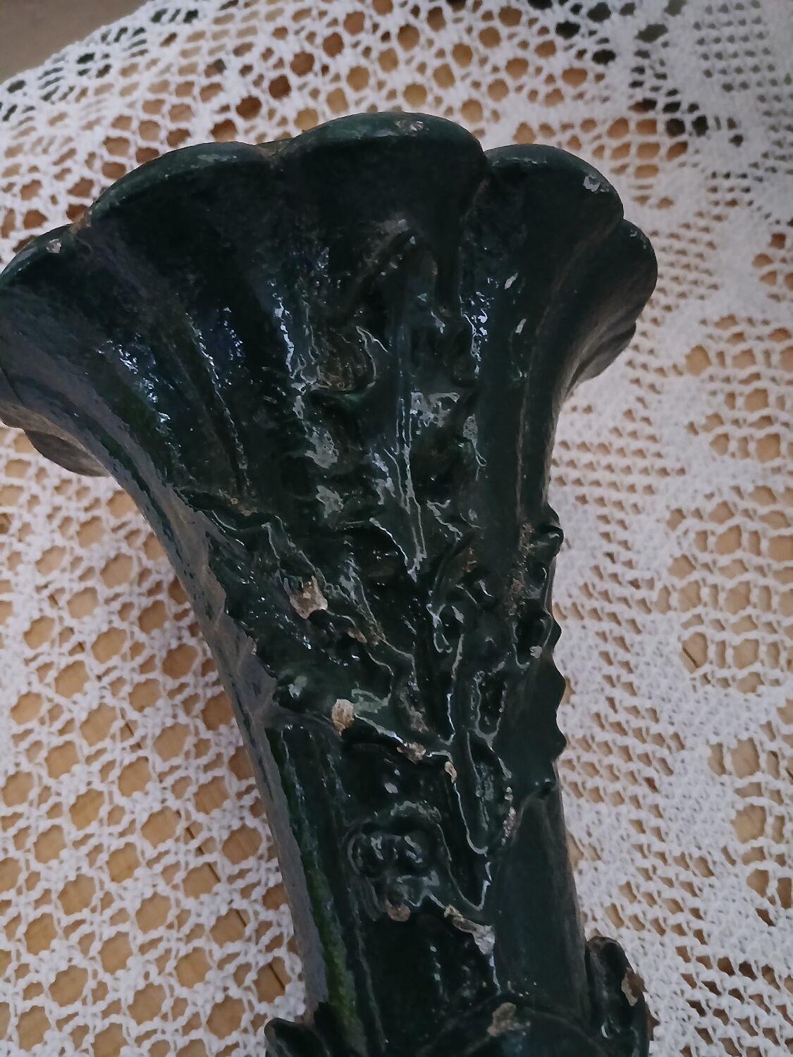 Antique cast iron vase