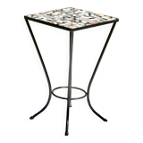 Small vintage mosaic tile side table