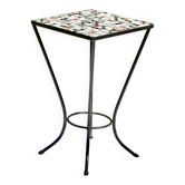 Petite table d'appoint vintage en carreaux de mosaïque