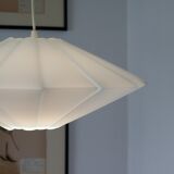 White faceted hanging lamp