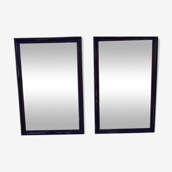 Paire de miroirs de bistrot 203x140cm