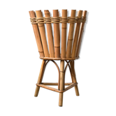Porte-plante bambou rotin