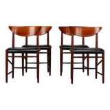 Danish Design reupholstered Dining chair Model 317 by Hvidt & Mollgaerd, set of 4