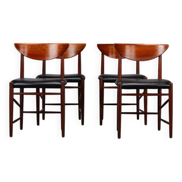 Danish Design reupholstered Dining chair Model 317 by Hvidt & Mollgaerd, set of 4