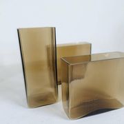 Midcentury Modern collection of ten "Ice" vases by Gullaskruf, Sweden, 1960s.