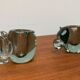 Bougeoirs animaux en verre africain fabriqués à la main vintage de Ngwenya Glass, lot de 2