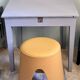 Petit bureau enfant vintage gris