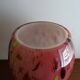 La rochere glassware vase in pink and multi-colored multi-layered glass signed