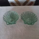 Pair of shell candlesticks