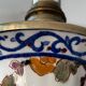 Pied de lampe multicolore et floral Gien Pivoines 1960