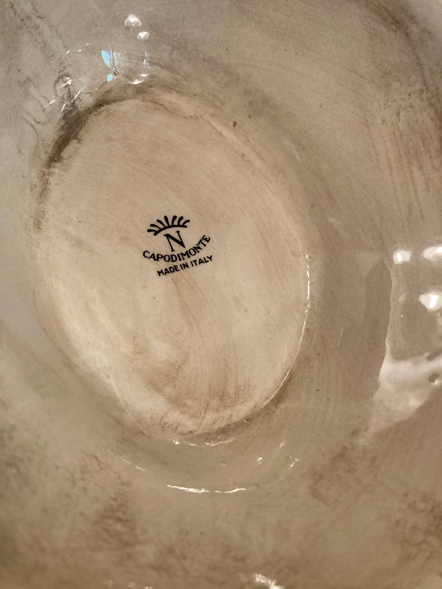 Soupière ovale et plat "Capodimonte", Italie