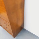 Vintage oak secretary storage furniture from the 1950s and 60s.