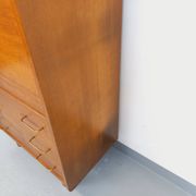 Vintage oak secretary storage furniture from the 1950s and 60s.