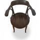 Bistro Chair Curved Wood Thonet Style - Dark Walnut - Vintage