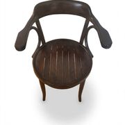 Bistro Chair Curved Wood Thonet Style - Dark Walnut - Vintage