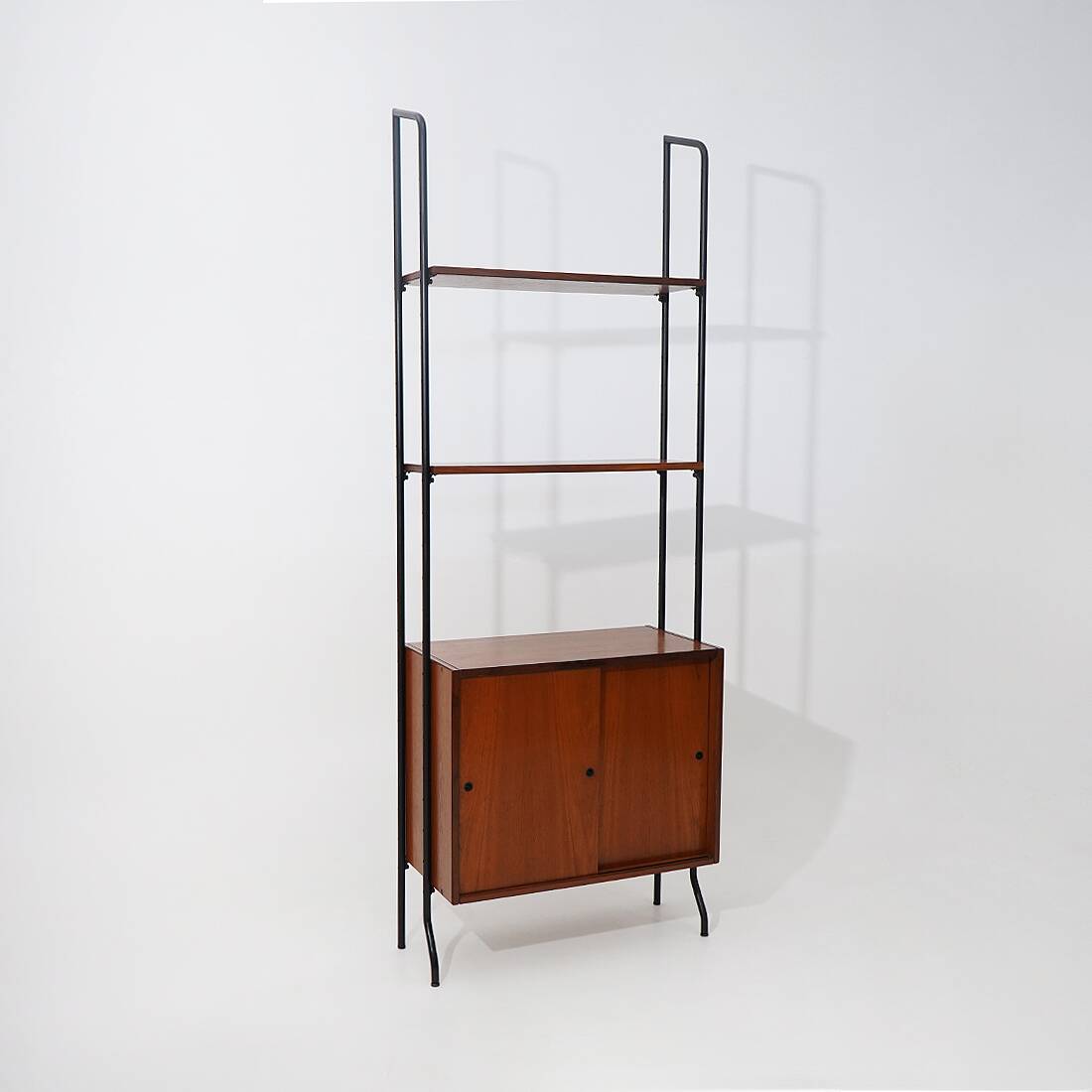 Modular bookcase with metal uprights by Amma Torino, 1960s