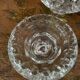 Lot 4 bougeoirs en verre moulé
