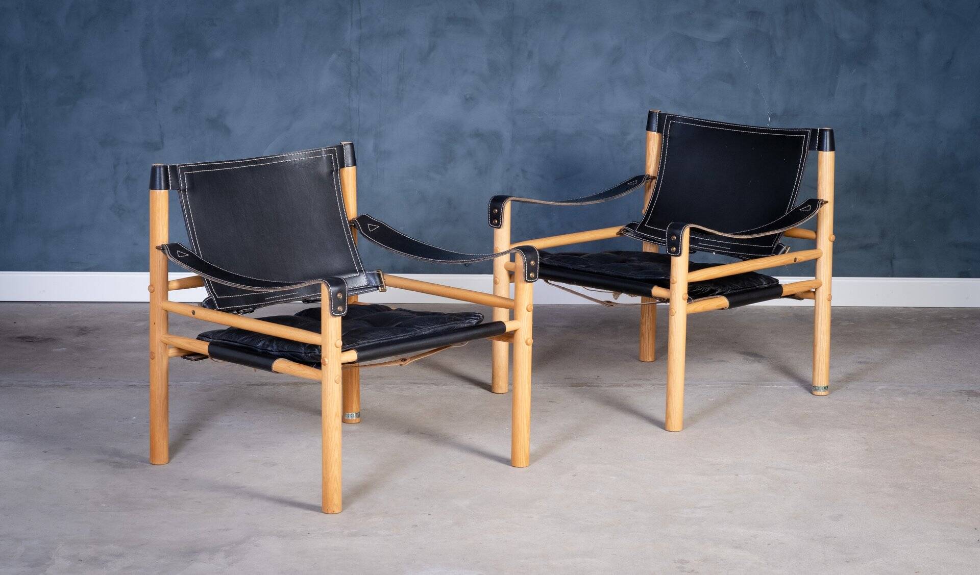 Safari Chair Set by Arne Norell for Arne Norell Ab Sweden, 1960s