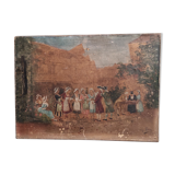 Peinture à l’huile ancienne française, signée Pérez