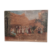 Peinture à l’huile ancienne française, signée Pérez