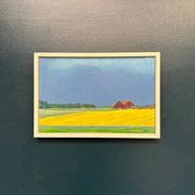 Original Swedish Oil on Canvas – "Approaching Storm" by Astrid Larje – Signed – Vintage and Framed – 43 × 30 cm (16.9" × 11.8")
