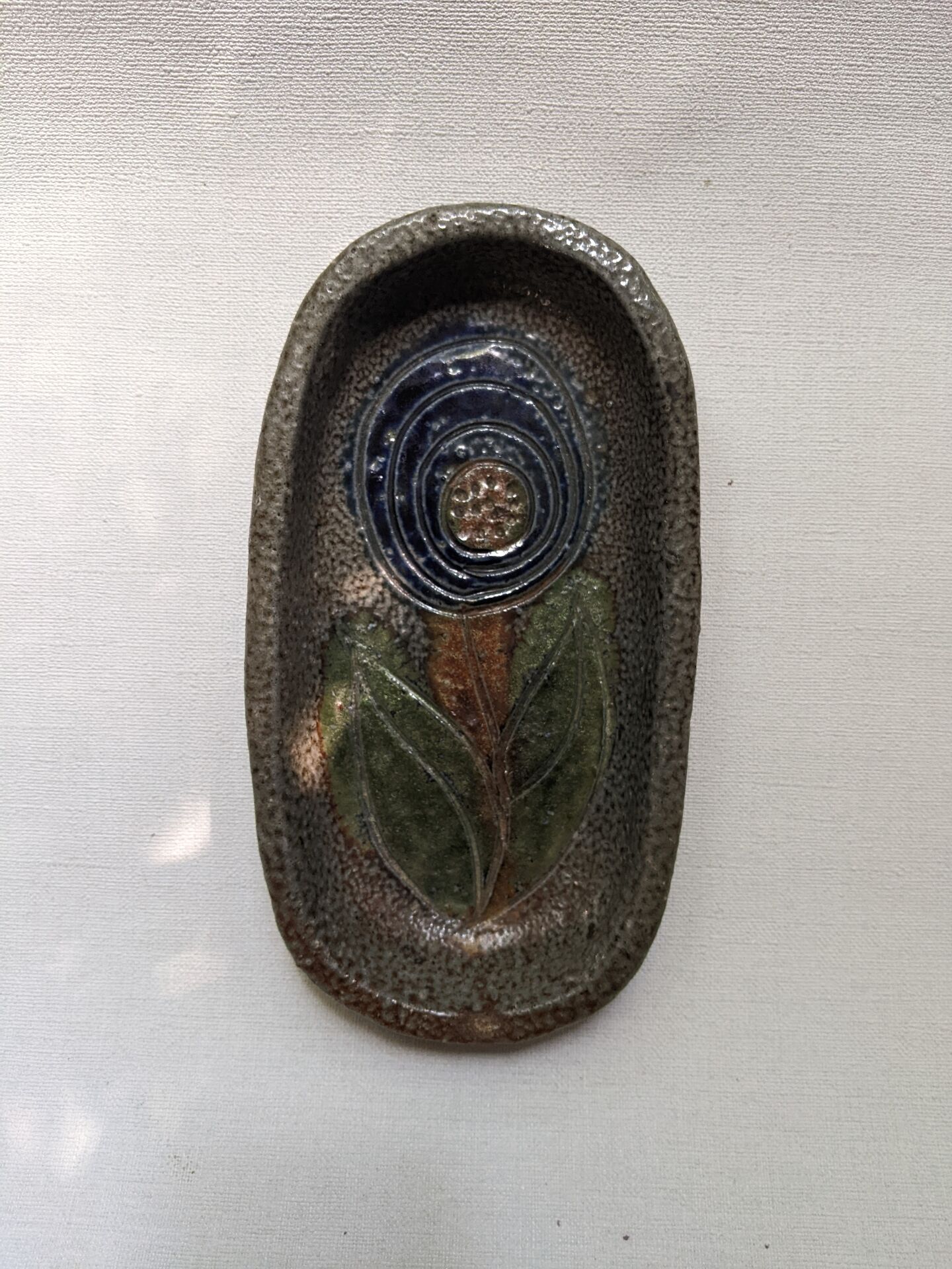 Handmade ceramics with floral decoration, Scandinavian decor.