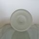 Frosted glass vase, made in Italy, decorated with apples and grapes