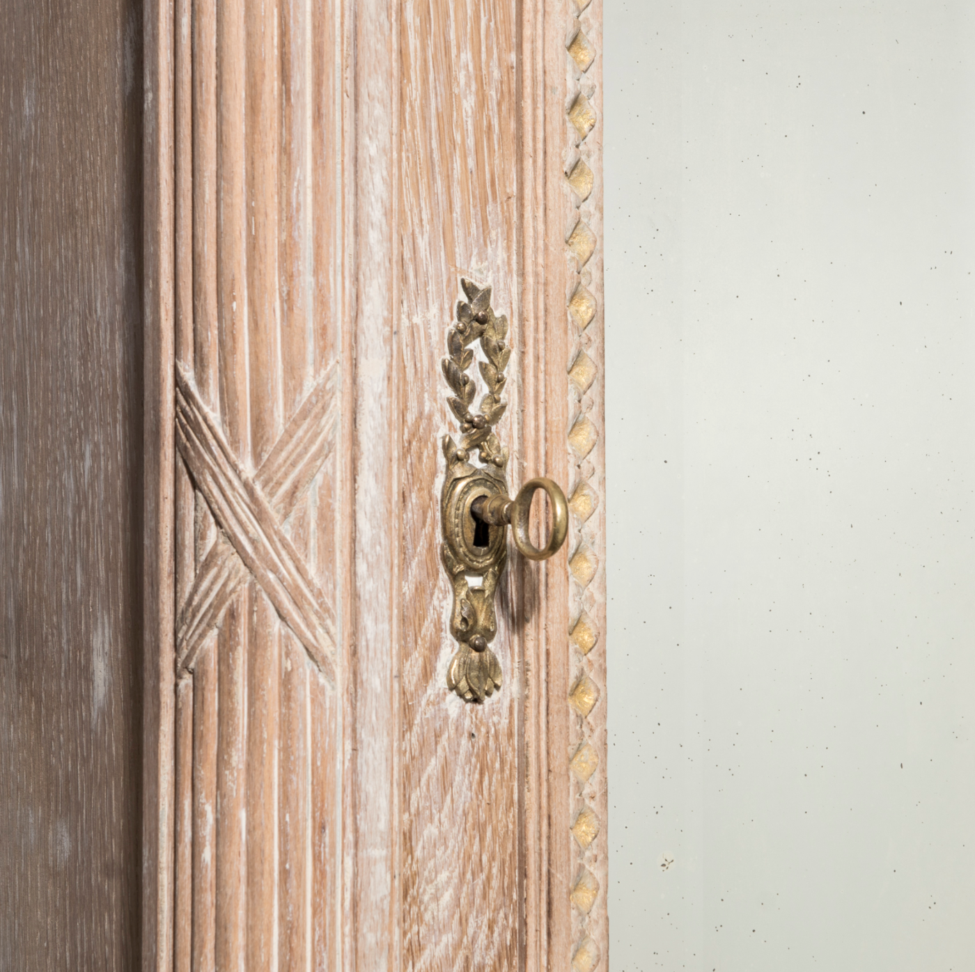 Louis XVI style mirror armoire