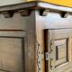Spanish brutalist cabinet in solid oak, 1940s