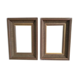 Pair of frames in old carved wood