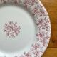 4 flat plates in iron earth Garland of roses, Opaque de Gien