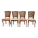 4 Louis XV chairs in solid wood and cane