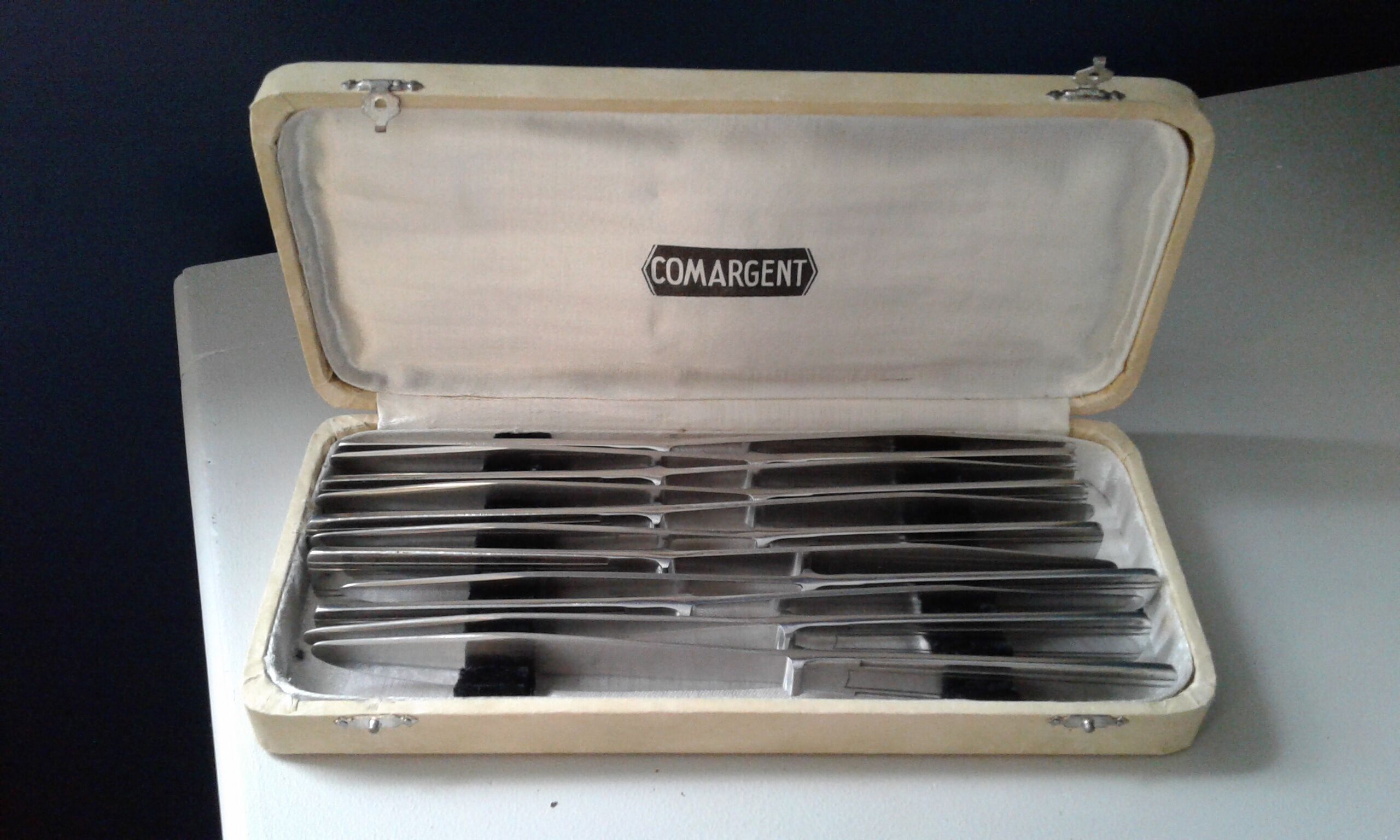 Box 11 stainless steel knives. vintage