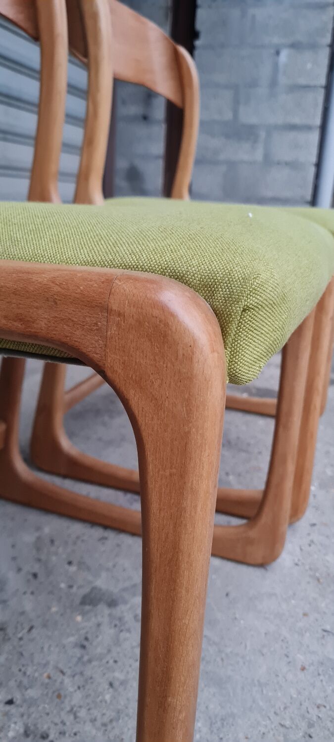 Pair of Baumann sled chairs