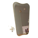 Irregular organic trapezoidal barber mirror vintage Eden gilded brass