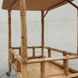 Vintage bamboo and rattan bar service