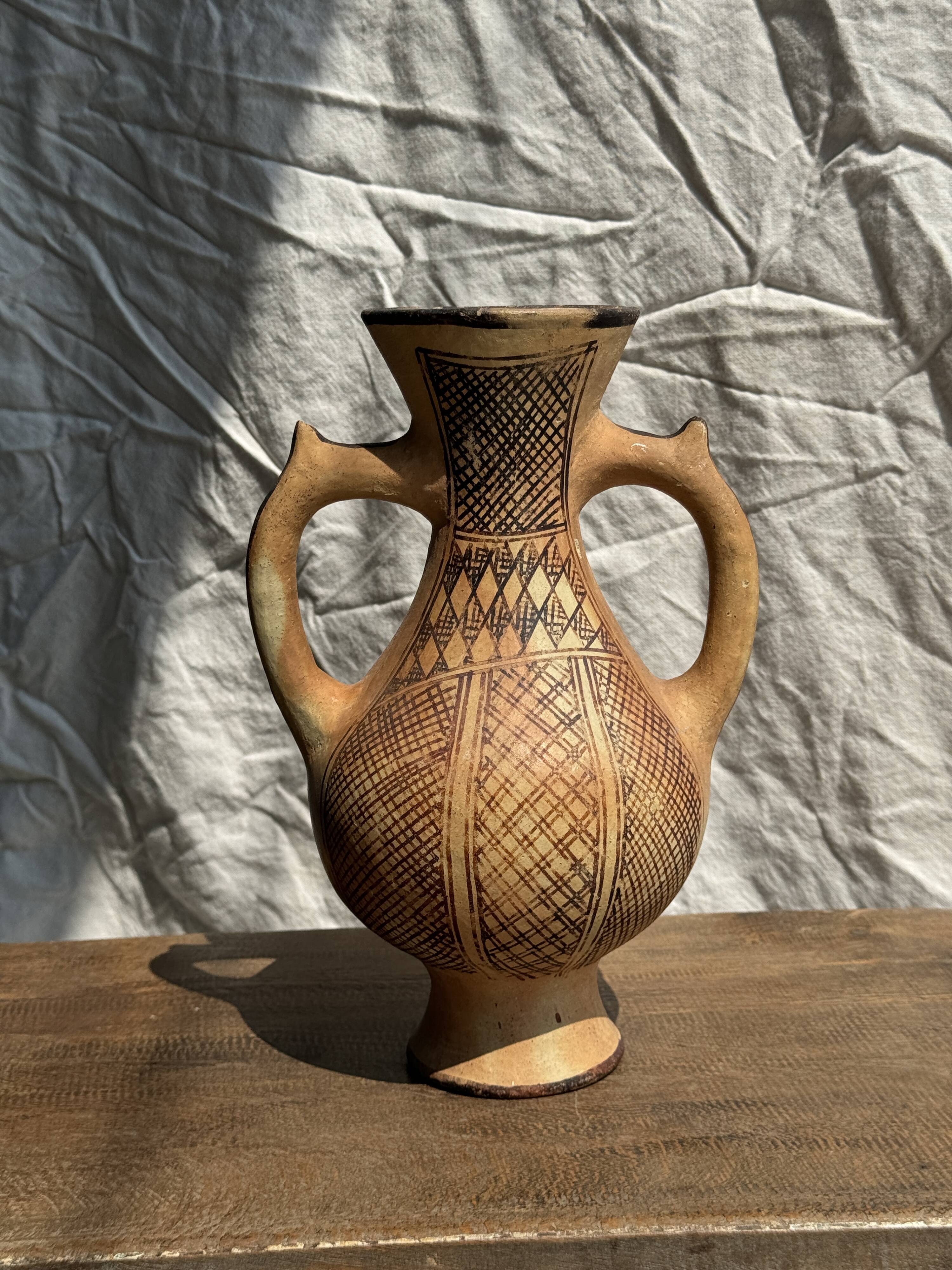 Decorative vase in the shape of an antique style amphora H27