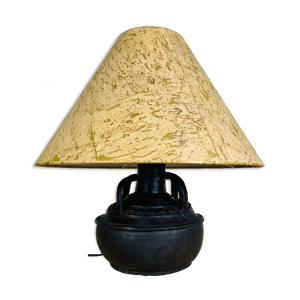 lampe brutaliste céramique - noire